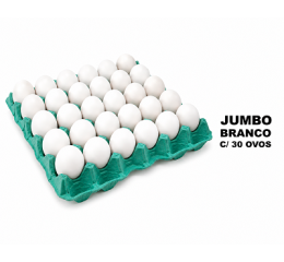 BANDEJA OVOS JUMBO BRANCO C/30 OVOS